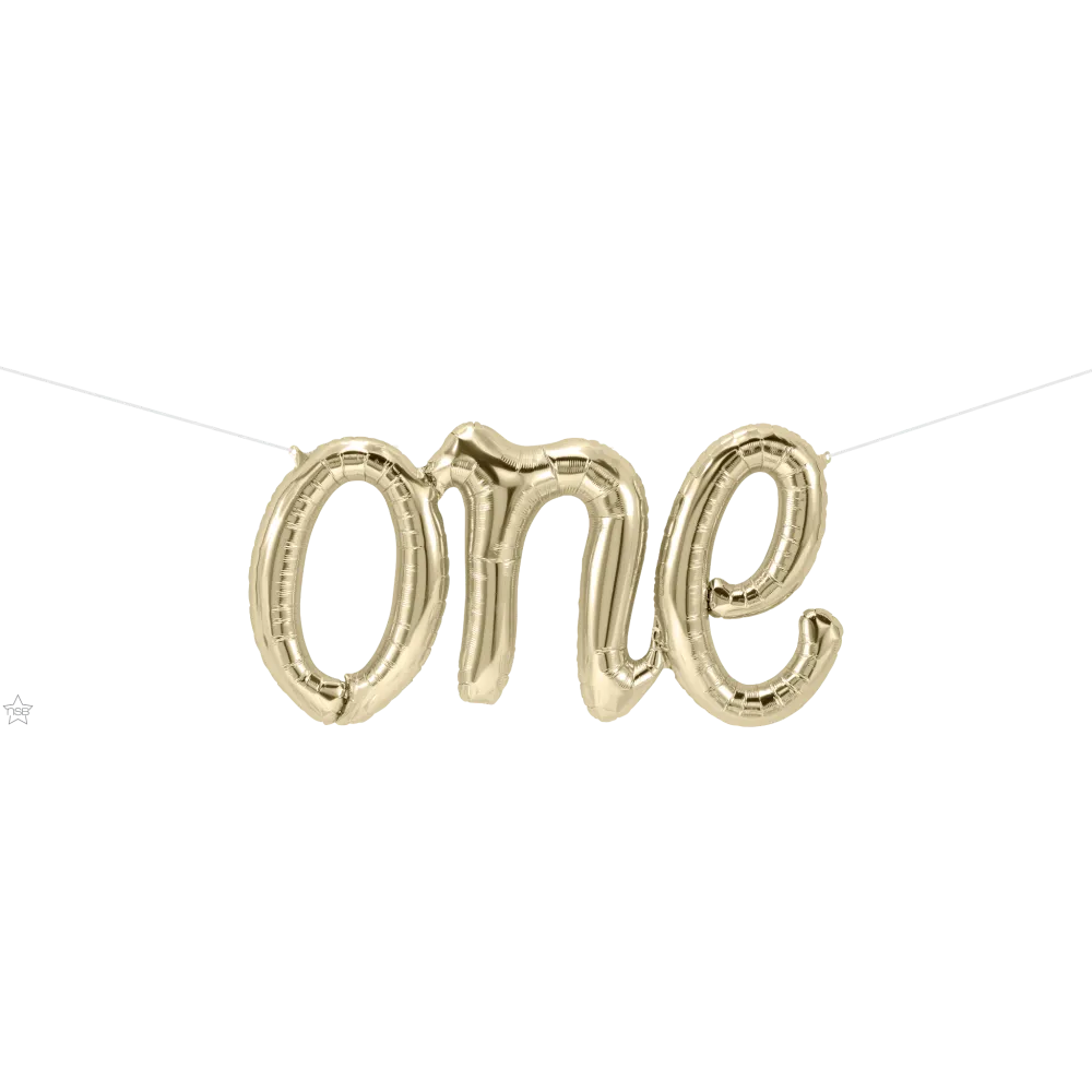 30" One Script - White Gold