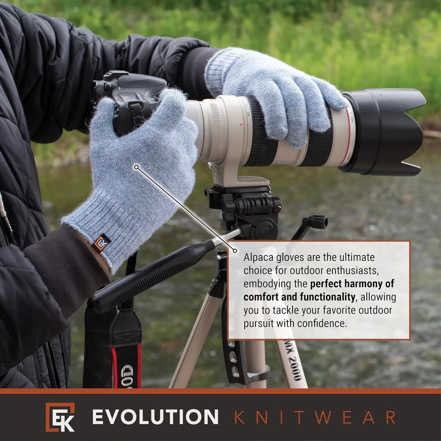 Evolution Knitwear Alpaca Knit Gloves - Super Soft Baby Alpaca - Made in The USA - Large