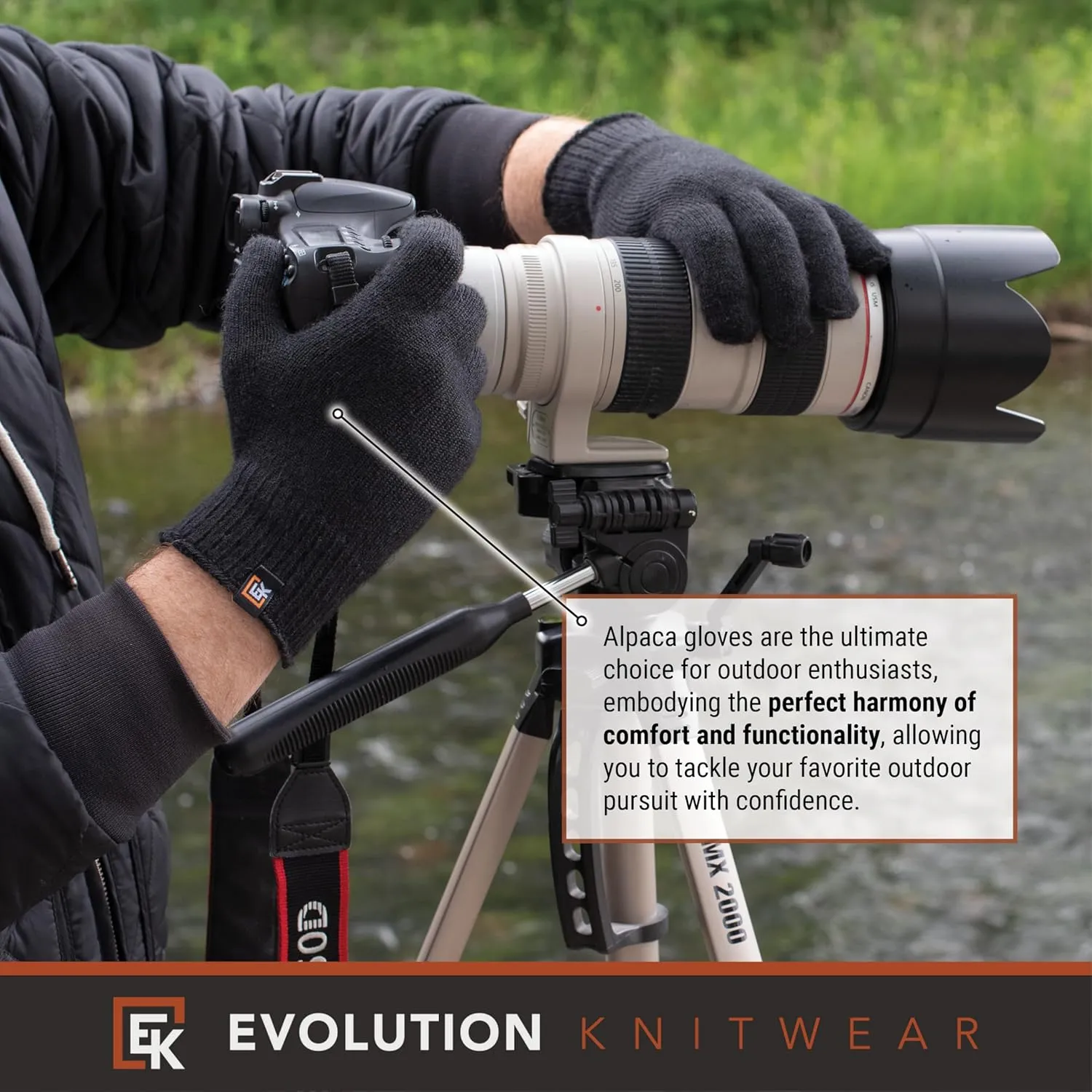 Evolution Knitwear Alpaca Knit Gloves - Super Soft Baby Alpaca - Made in The USA - Large