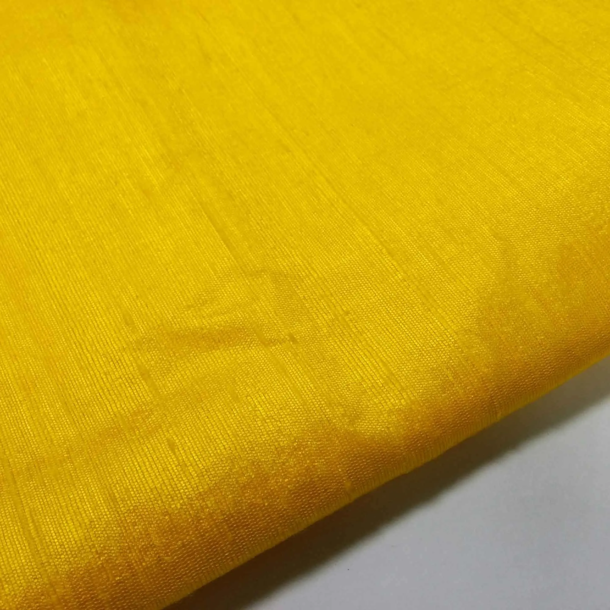 Sunny Yellow Dupioni Silk - Raw Silk from India