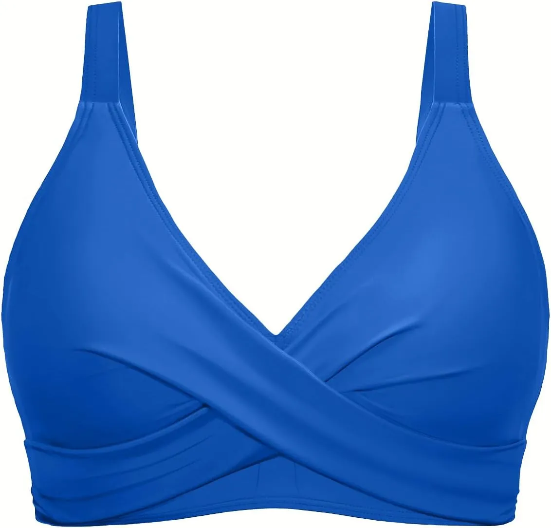 Women Bikini Top Only - Push Up Large Bust Swimsuit Top 2025 Twist Front Bathing Suit